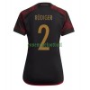 Maillot de Supporter Allemagne Antonio Rudiger 2 Extérieur Coupe du Monde 2022 Pour Femme